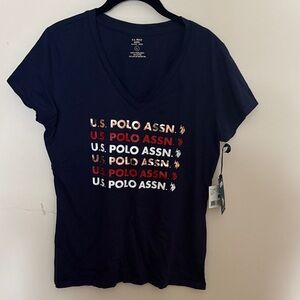 NWT U.S. Polo Assn. Women’s Navy Graphic Short Sleeve Tee